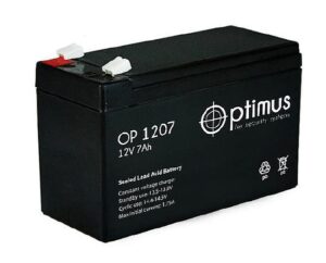 Аккумулятор Optimus OP 1207 12V 7Ah 151x65x100мм 2,3кг - фото