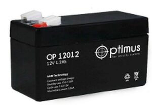 Аккумулятор Optimus OP 12012 12V 1,2Ah 97x43x59мм 0,58кг - фото