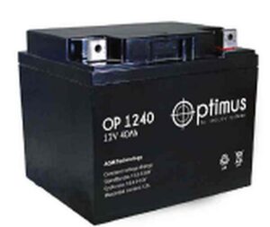 Аккумулятор Optimus OP 1240 12V 40Ah 196x165x175мм 13,8кг - фото
