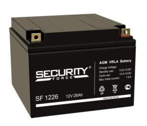 Аккумулятор Security Force SF 1226 12V 26Ah 166x175x126мм 9,95кг - фото