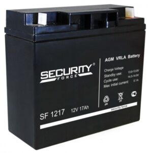 Аккумулятор Security Force SF 1217 12V 17Ah 182x76x167мм 5,7кг - фото